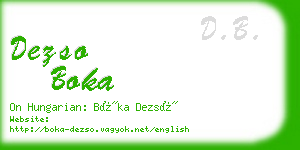 dezso boka business card